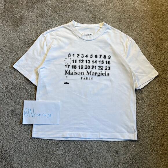 Authentic Maison Margiela Pixel Blurry Numbers Tee XL - Picture 1 of 8